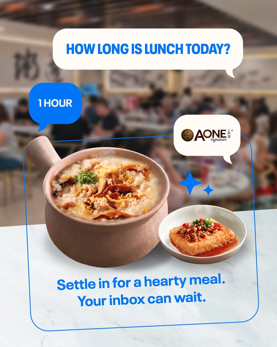 AONE Signature lunch at Kallang Wave Mall