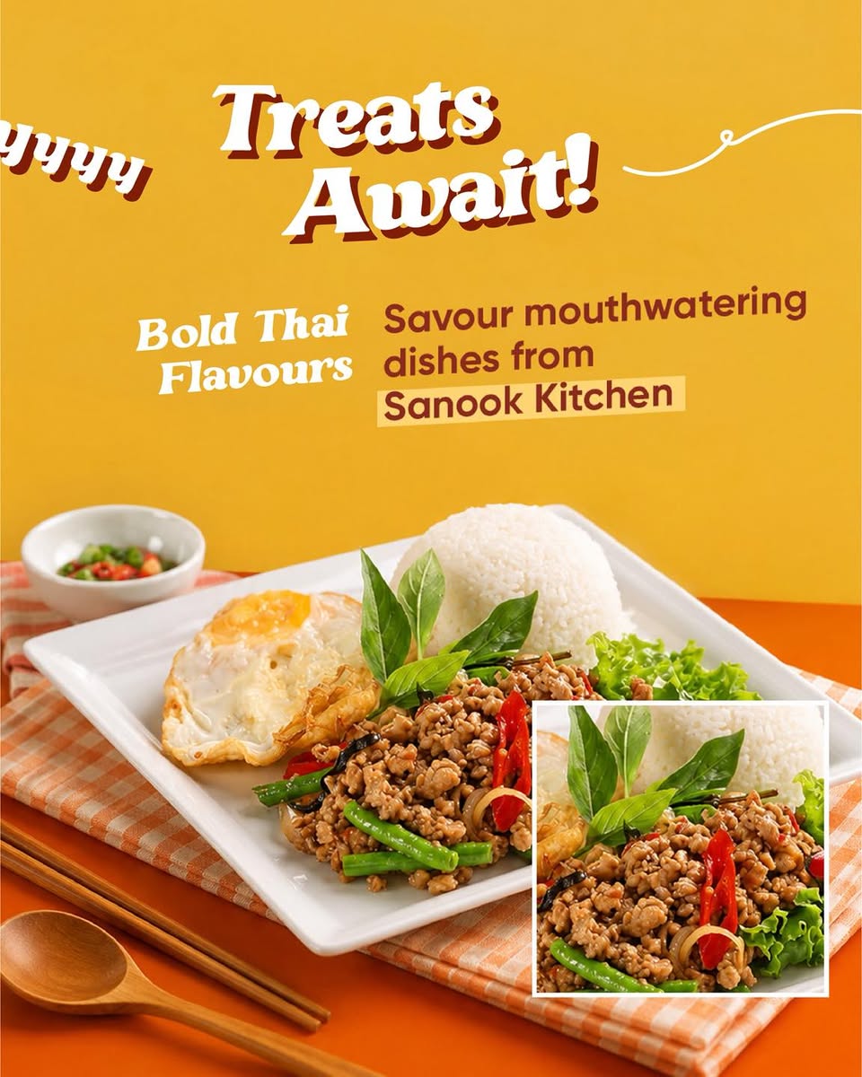 Sanook Kitchen Pad Krapow Moo Gai