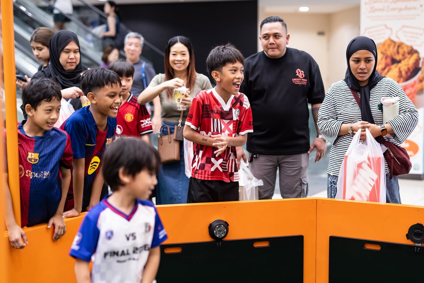 Own The Pitch football activities at Kallang Wave Mall L1 Atrium