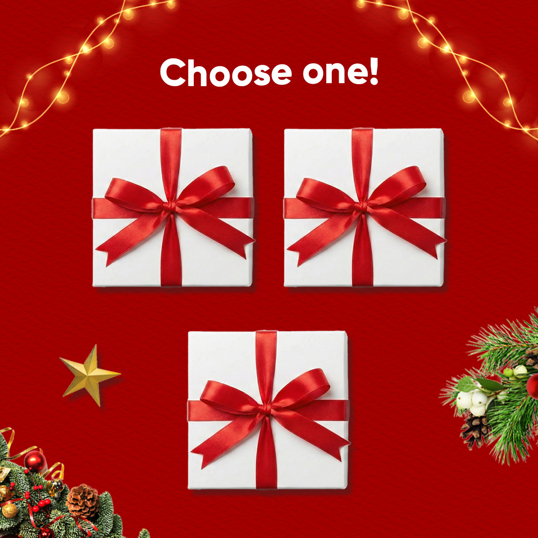 A beautifully wrapped Christmas gift, hinting at festive surprises.