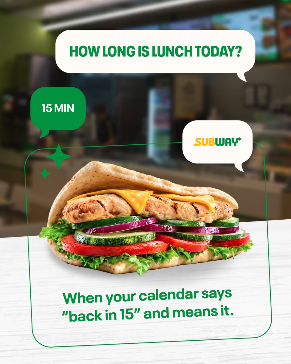 Subway lunch at Kallang Wave Mall