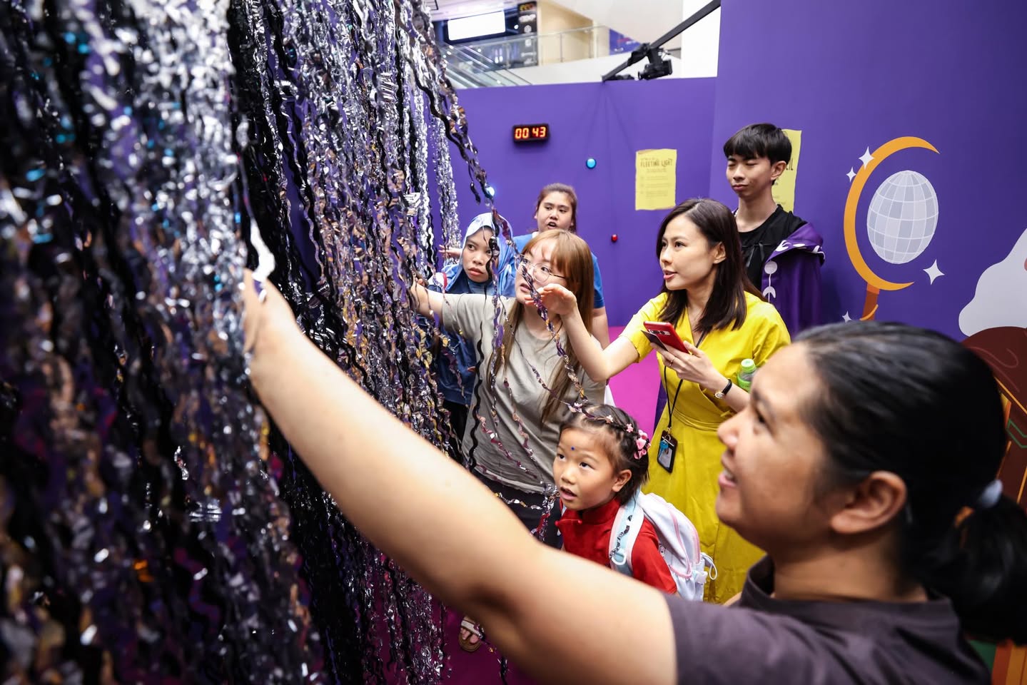 A magical zone adorned with shimmering lights and spooky decorations