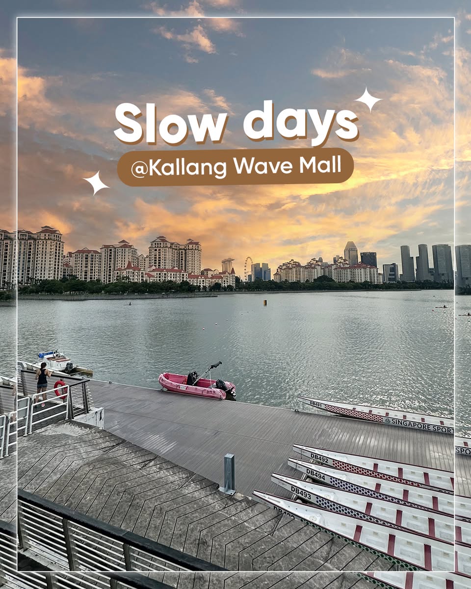 Interior view of Kallang Wave Mall, inviting visitors to unwind