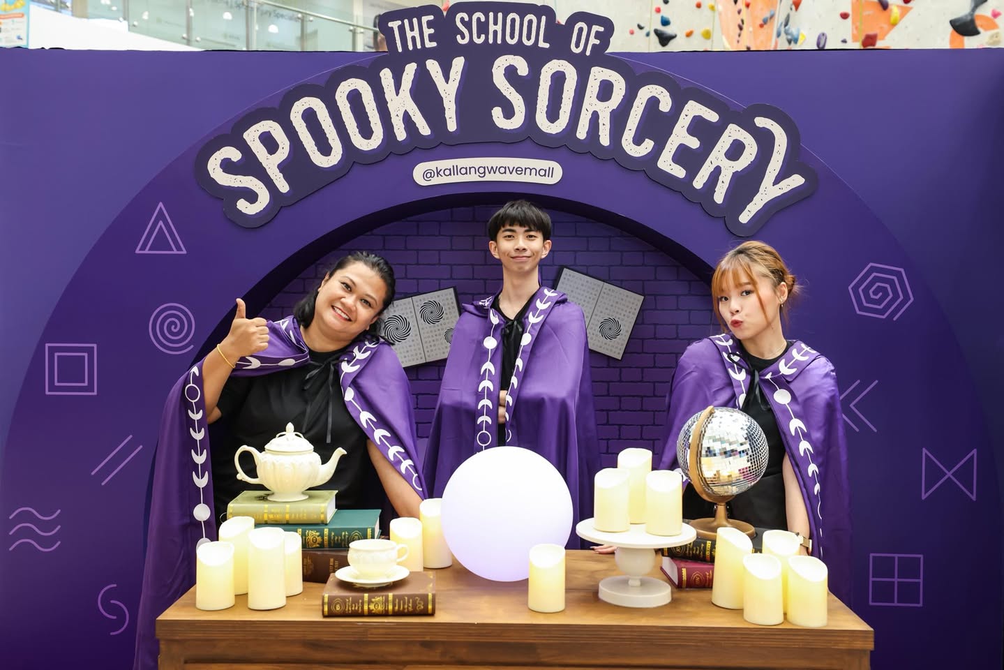 Visitors enjoying the Halloween festivities