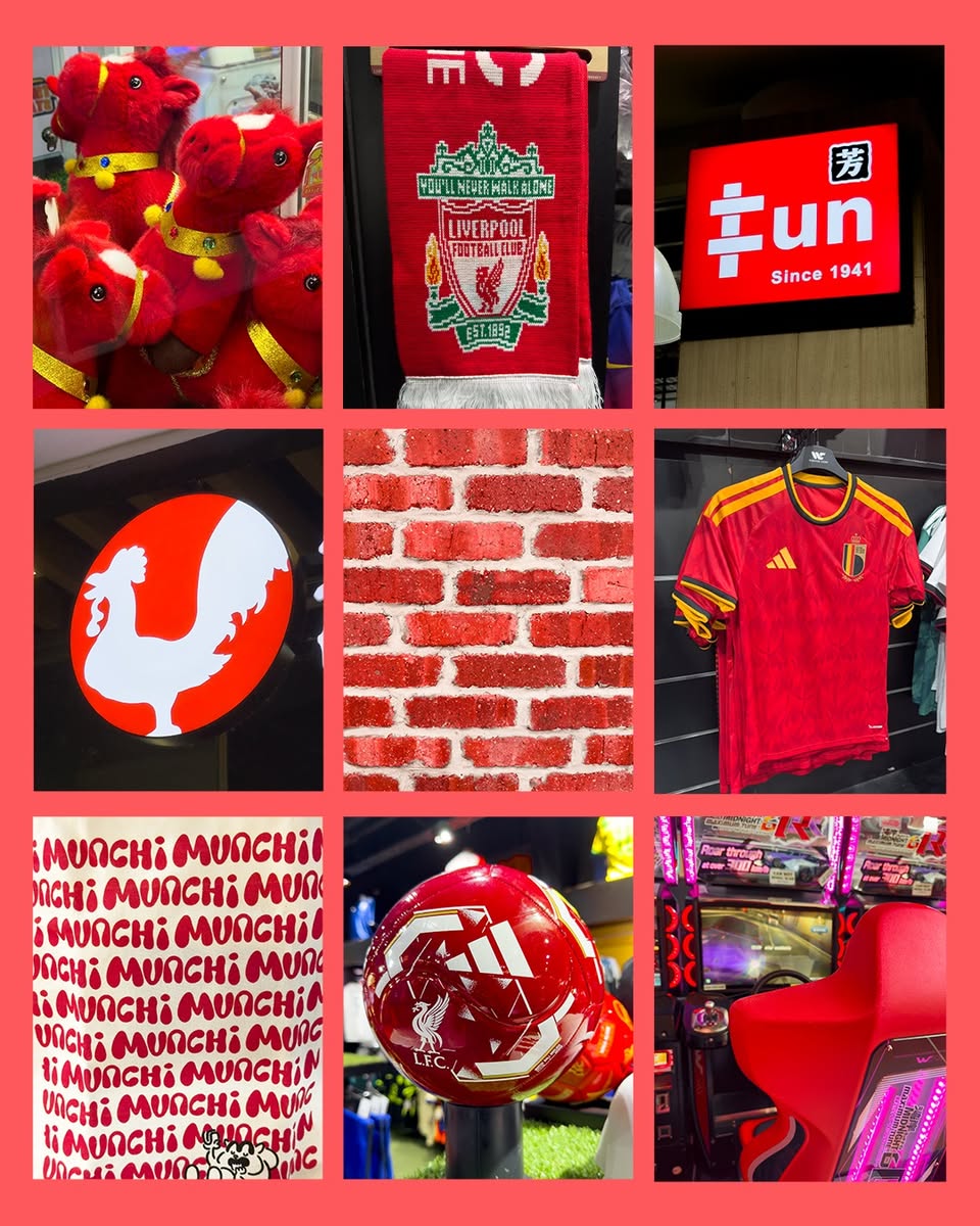 Liverpool FC merchandise with red scarf at Kallang Wave Mall