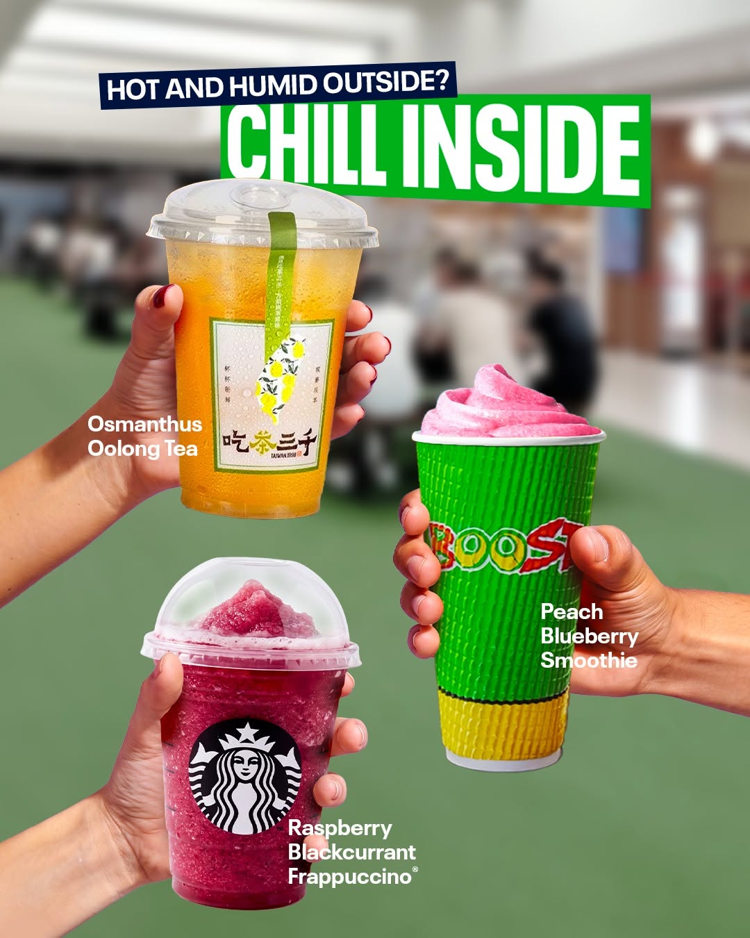 Starbucks drinks at Kallang Wave Mall