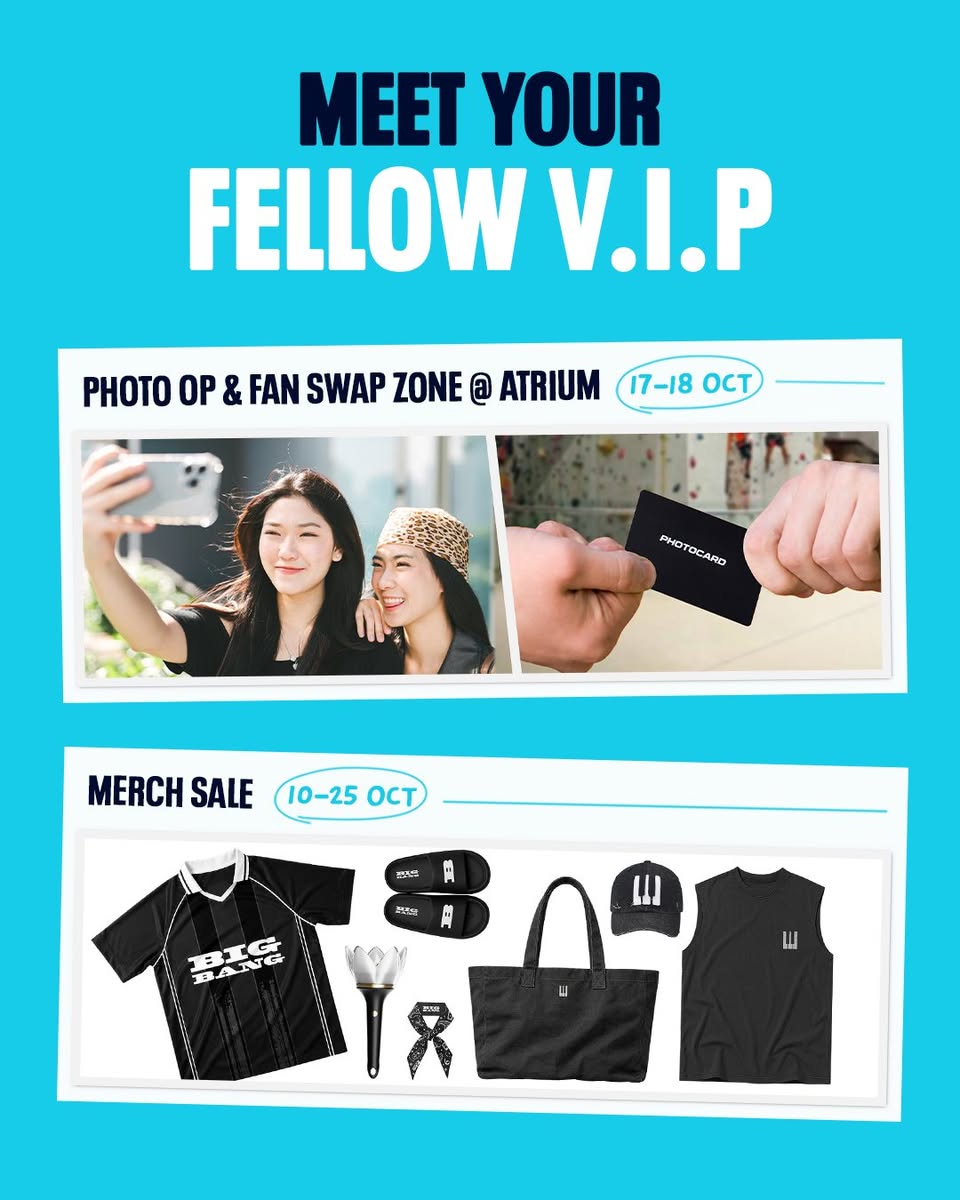 Photo ops and fan snap zone at Kallang Wave Mall