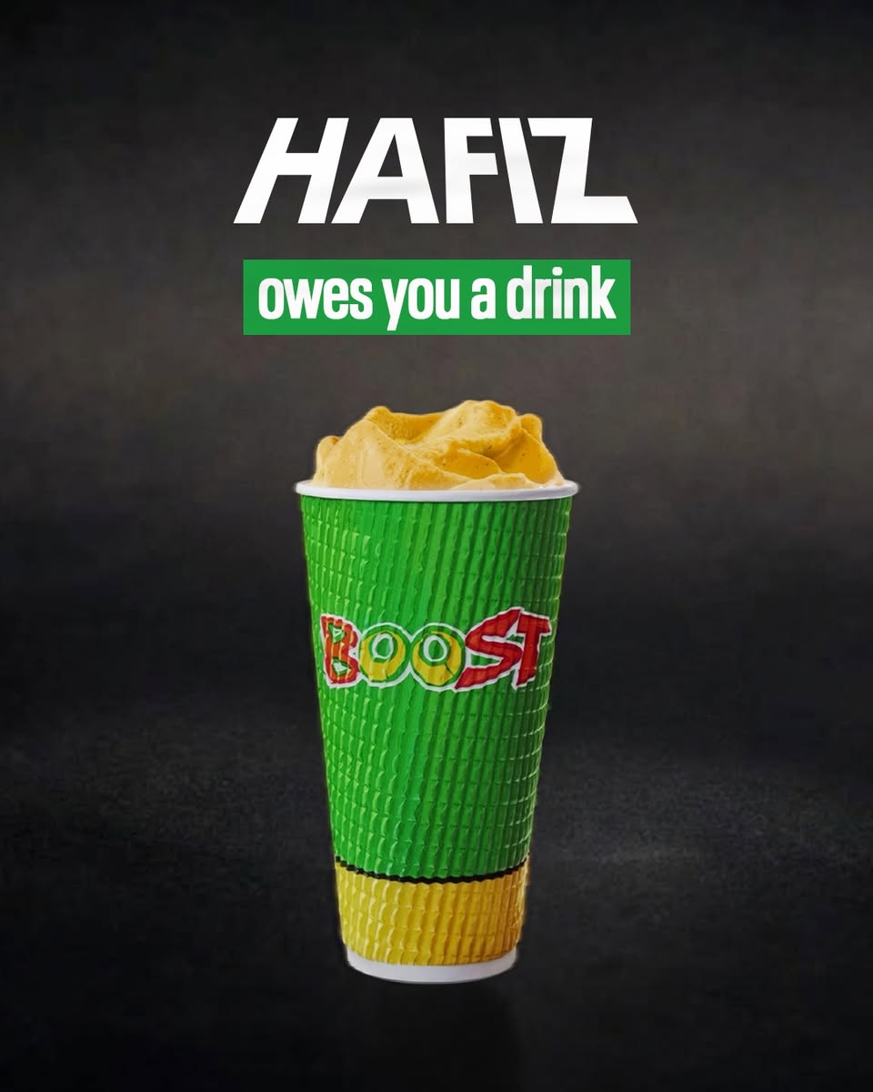 Boost drink with foam topping