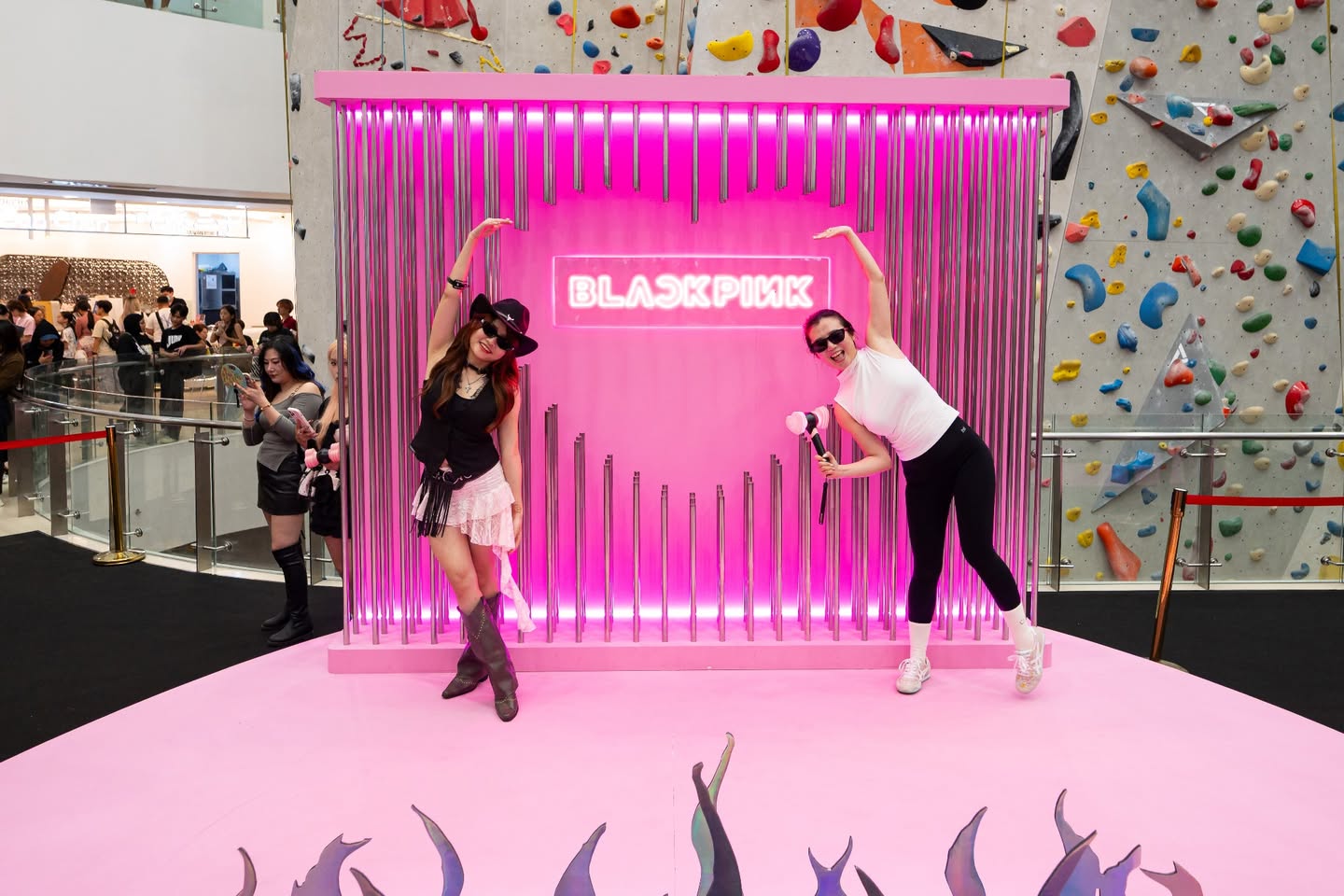 Attendees having a great time at The Pre Show Playground festivities.