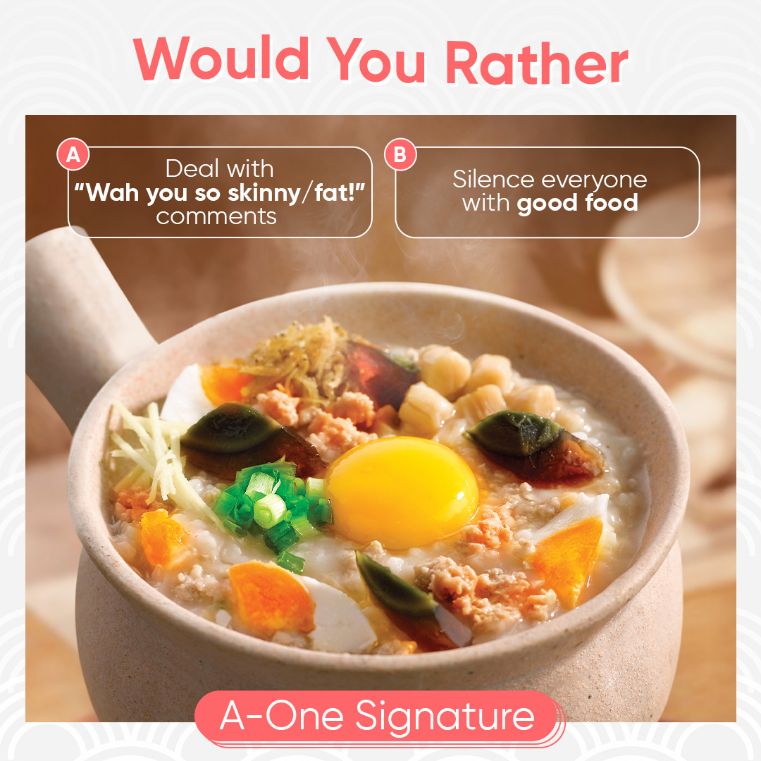 A delicious reunion dinner spread at A-One Signature