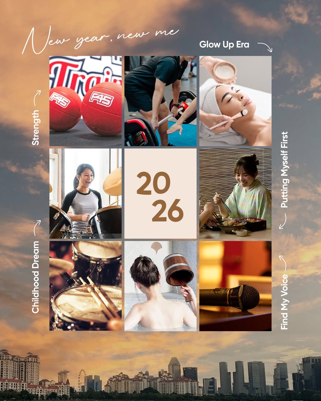 A vibrant lifestyle scene at Kallang Wave Mall showcasing wellness and community activities