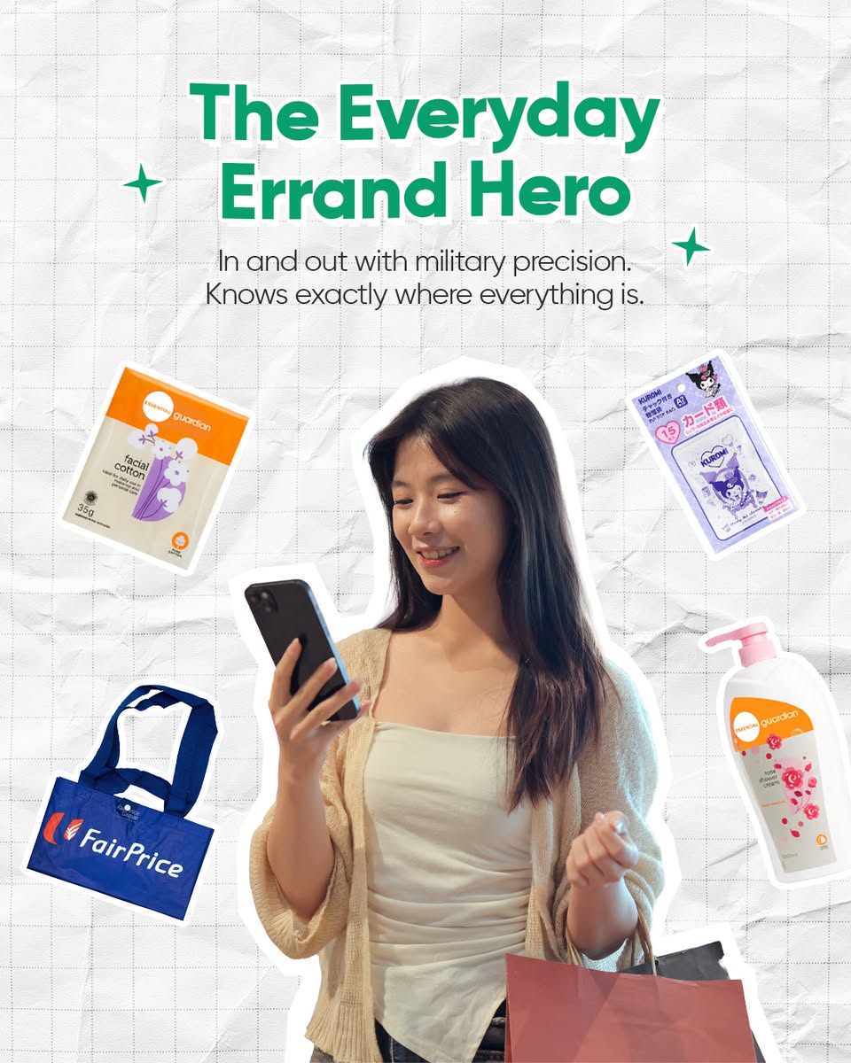 A visitor focused on their shopping list