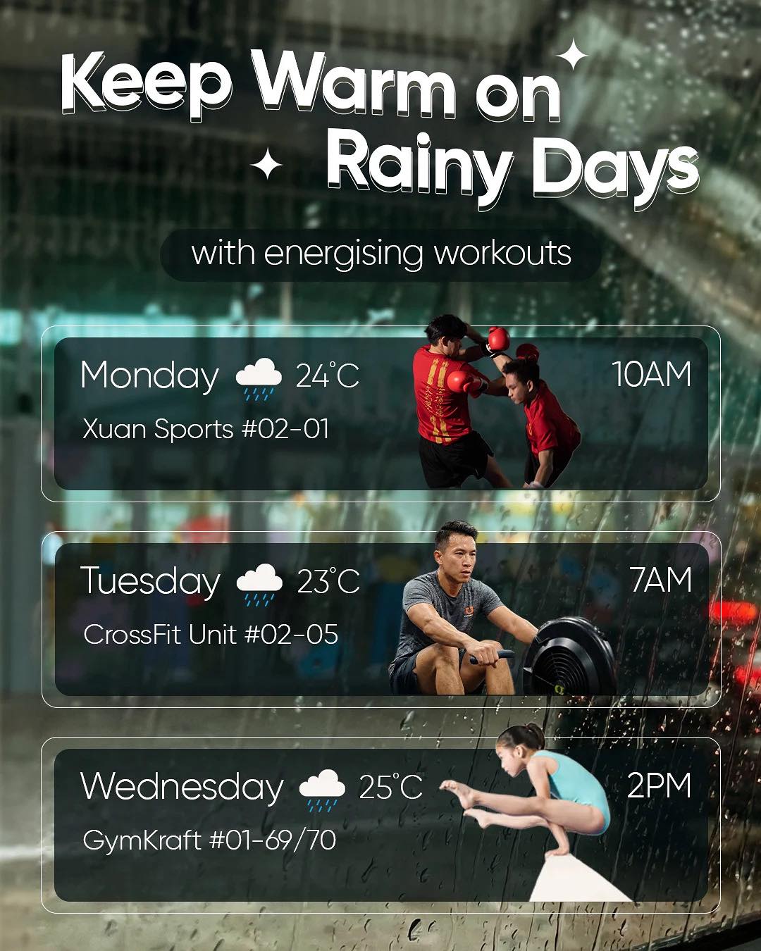 Indoor fitness and martial arts training